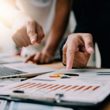 Looking at computer charts to see improvement in performance